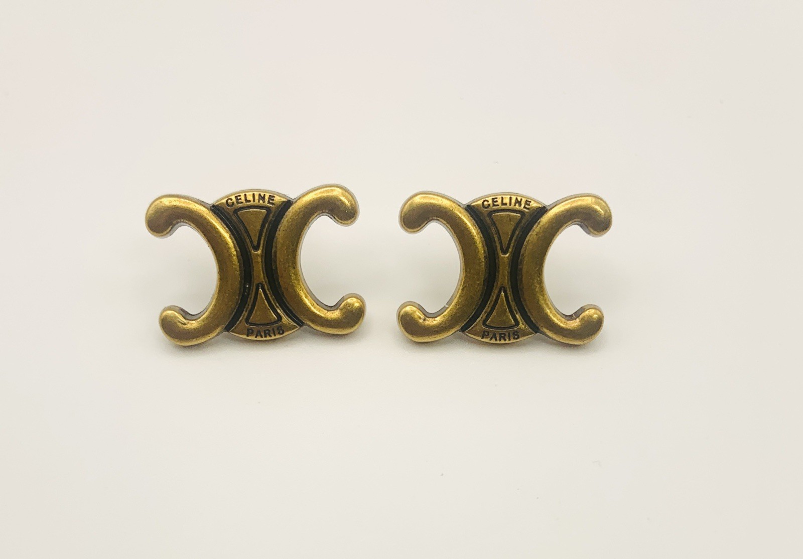 Vintage celine logo earrings