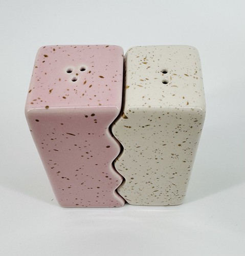 Salz und Pfefferstreuer Set Rosa Elfenbein Minimalistisch Modern Küche Dekor NEU - Bild 4 von 7