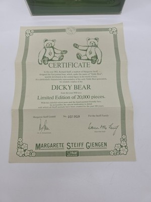 Steiff Dicky Bear 1930 Replica COA Le 0172/32 Vintage 1985 Blonde
