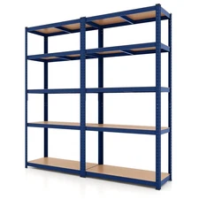 2PCS 5 Tier Adjustable Garage Shelving Unit w/ 2000 lbs Max Load for Warehouse