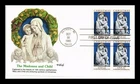 Dr Jim Stamps First Day Cover Madonna And Child 1985 Christmas Block Fleetwood