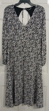 Express Women Black Floral Longsleeve Dress Size Large