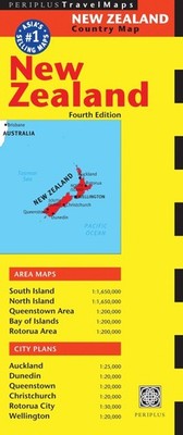 New Zealand Travel Map Fourth Edition by Periplus Editions (English) Paperback B