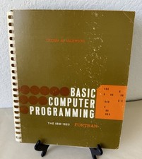 Basic Computer Fortran Programming IBM 1620 Anderson Spiral Book Vintage