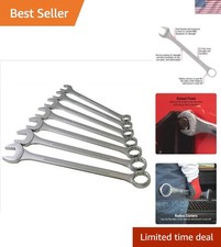 9707 Jumbo Fractional Combination Wrench Set, 7Piece Includes Roll-Case, SAE ...