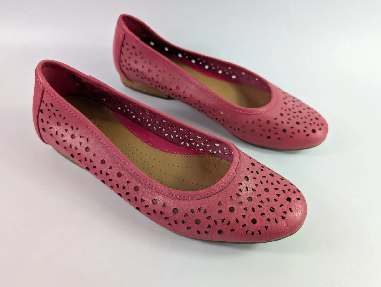 Scarpe da ballo Clarks Active Air in pelle fucsia UK 6 D