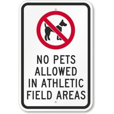 No Pets Allowed Aluminum Weatherproof Sign c00719