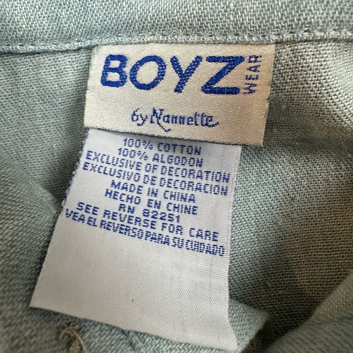 Vintage Boyz Wear by Nannette Button Down Chambray Shirt Soccer Boys Size 7 - Picture 8 of 10
