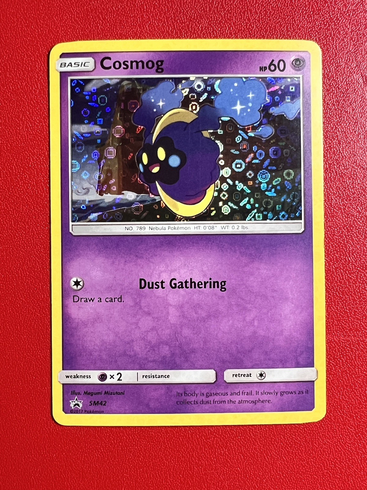 2017 POKEMON SUN & MOON COSMOG SM42 COSMOS HOLO (BLACK STAR PROMO)