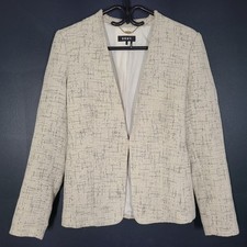DKNY Women's Tie-Back Open Blazer Casual Elegant Gray Sz 2
