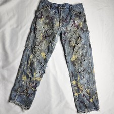 Vtg Dickies Carpenter Jeans Pants Mens 36x32 Thrashed Distressed Faded Grunge