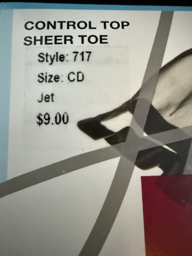 Hanes Silk Reflections Control Top Silky Sheer 717 Sz CD JET - Picture 3 of 3