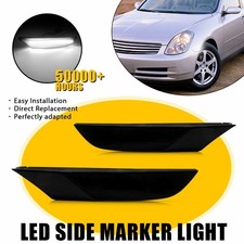 Fit 2003-2006 Infiniti G35 Sedan 4-Door White Front Bumper LED Side Marker Light