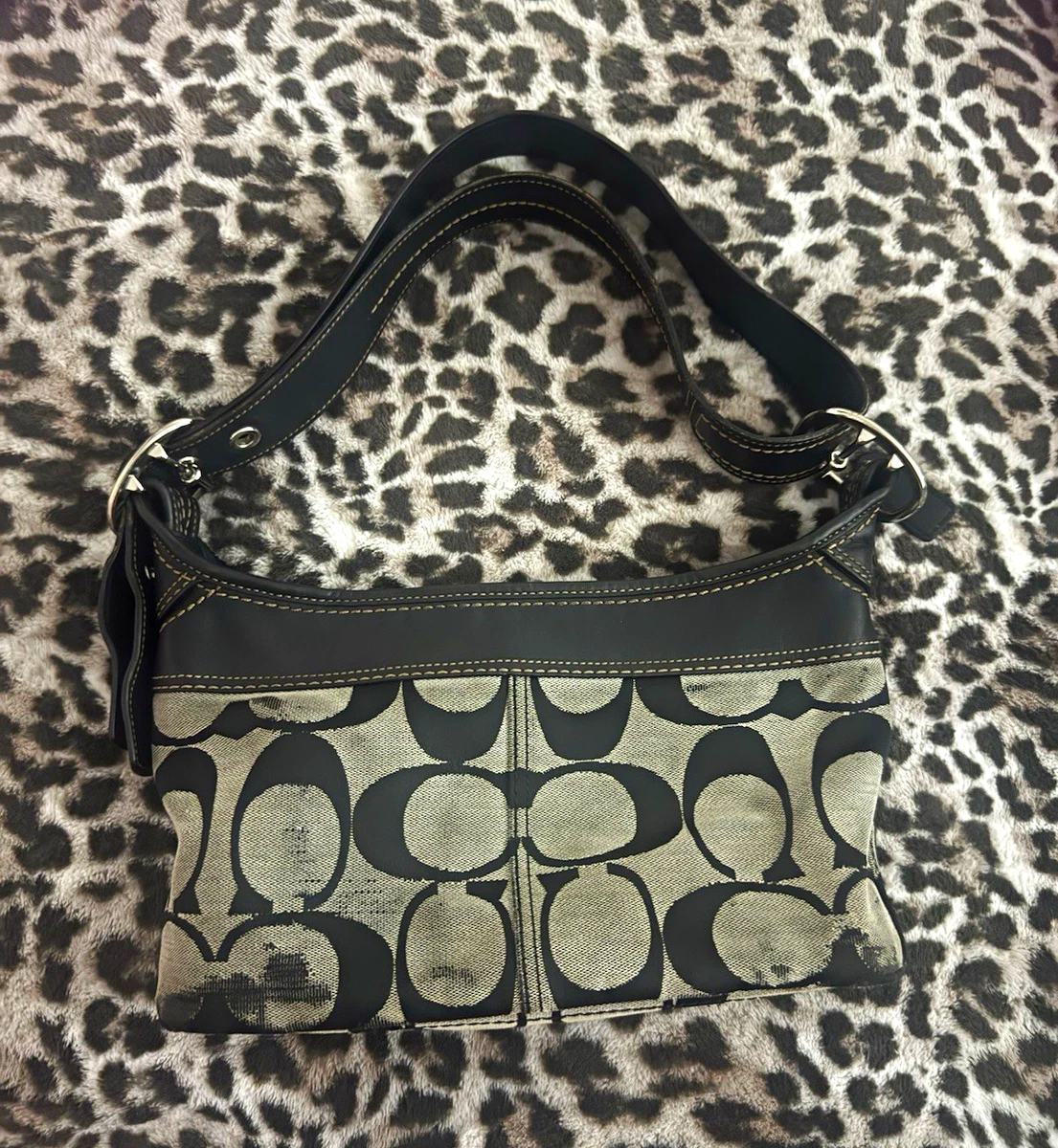 バッグ coach signature black one shoulder bag Coach Black Signature for sale - eBay