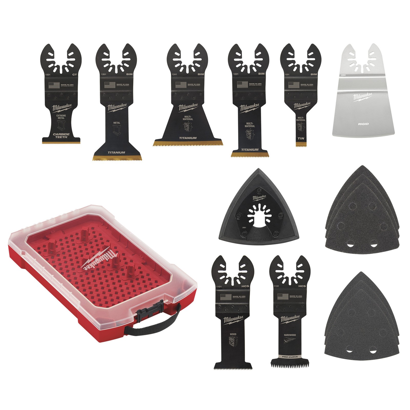 Milwaukee Oscillating Multi-Tool Blade Kit with Modular Case 15PC Model#
