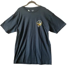 Vans Mens T Shirt Off The Clock Skeleton Blue Size Large