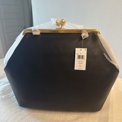 COACH | Large Kisslock Frame Bag (Brass/Black) Glovetanned  Leather Lining