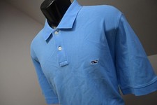 Vineyard Vines Golf Polo Whale Short Sleeve Classic Fit Blue Mens Sz Large