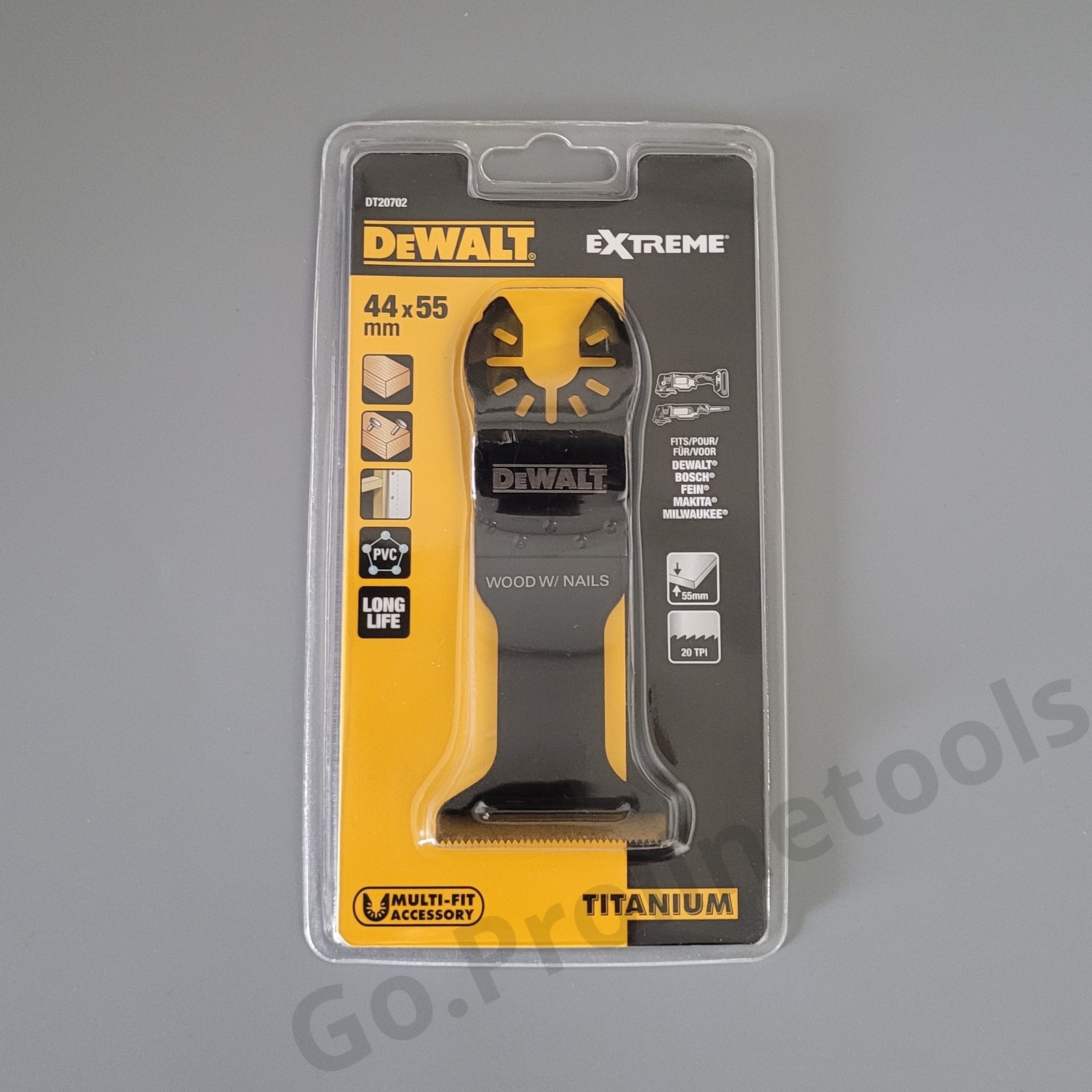 DeWALT Power Tools DT20702 Titanium Bi-Metal Multi-tool Blade 55 x 44mm