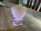 Degenhart Glass  Heart Sweetheart Toothpick Holder Crown Tuscan Vintage