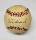 Tommy Henrich Signed Auto Rawlings Official American League Baseball YANKEES