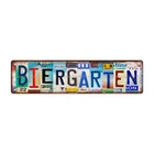 BIERGARTEN Beer Garden Oktoberfest Vintage Metal Tin Sign, Street Sign, Home Dec