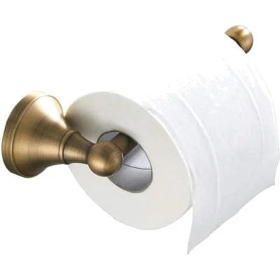 Toilettenpapierhalter Messing gebürstet Bad WC Rollenhalter Wandmontage Antik - Bild 1 von 2