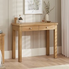 Marbury Oak 2 Drawer Dressing Table Desk -  SLIGHT SECONDS - OAK12-F431