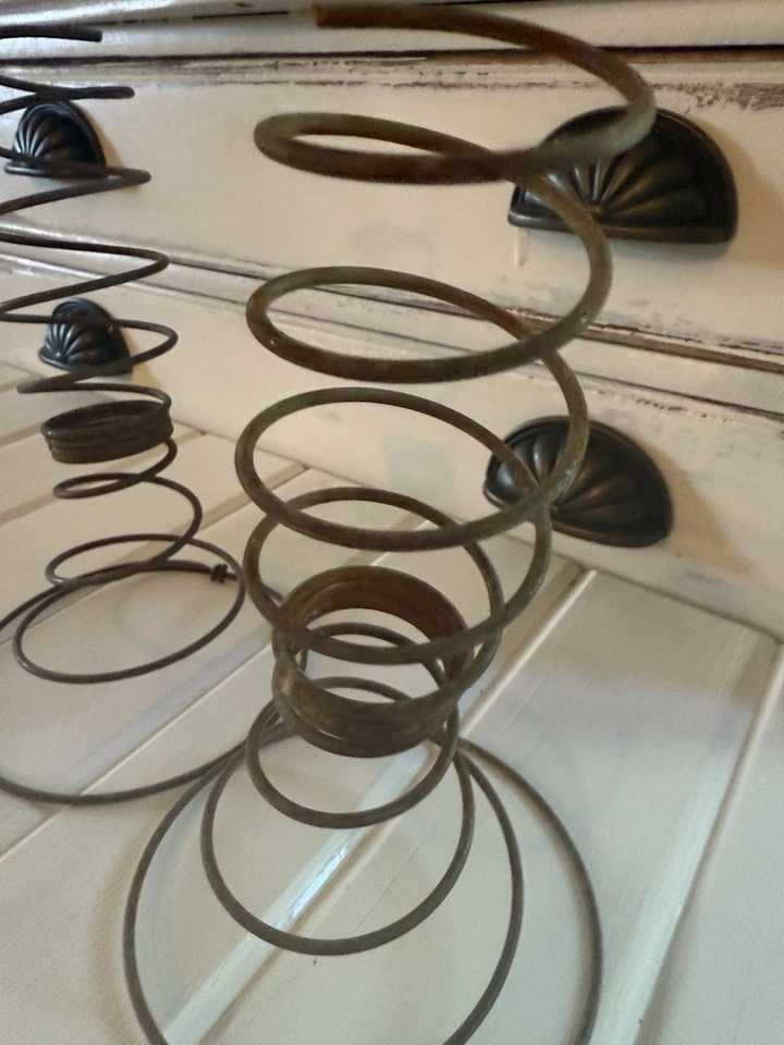 Primitive Rusty  Metal Coil Bed Springs Crafting Farmhouse Long Springy 9” 2 - Image 4 of 4