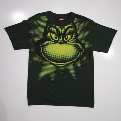 Vintage 2001 Dr. Seuss The Grinch Shirt Men s Medium Big Face Y2K Green Y2k