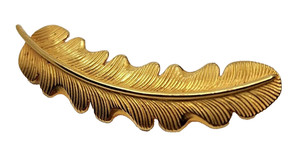 Authentic Rocking Horse Ranch Native American Sterling Silver Gold Plated Feather Brooch