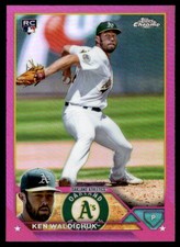 KEN WALDICHUK 2023 TOPPS CHROME PINK REFRACTOR RC OAKLAND ATHLETICS #52