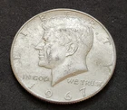 1967 Kennedy Half Dollar • 40% Silver • Circulated • X95