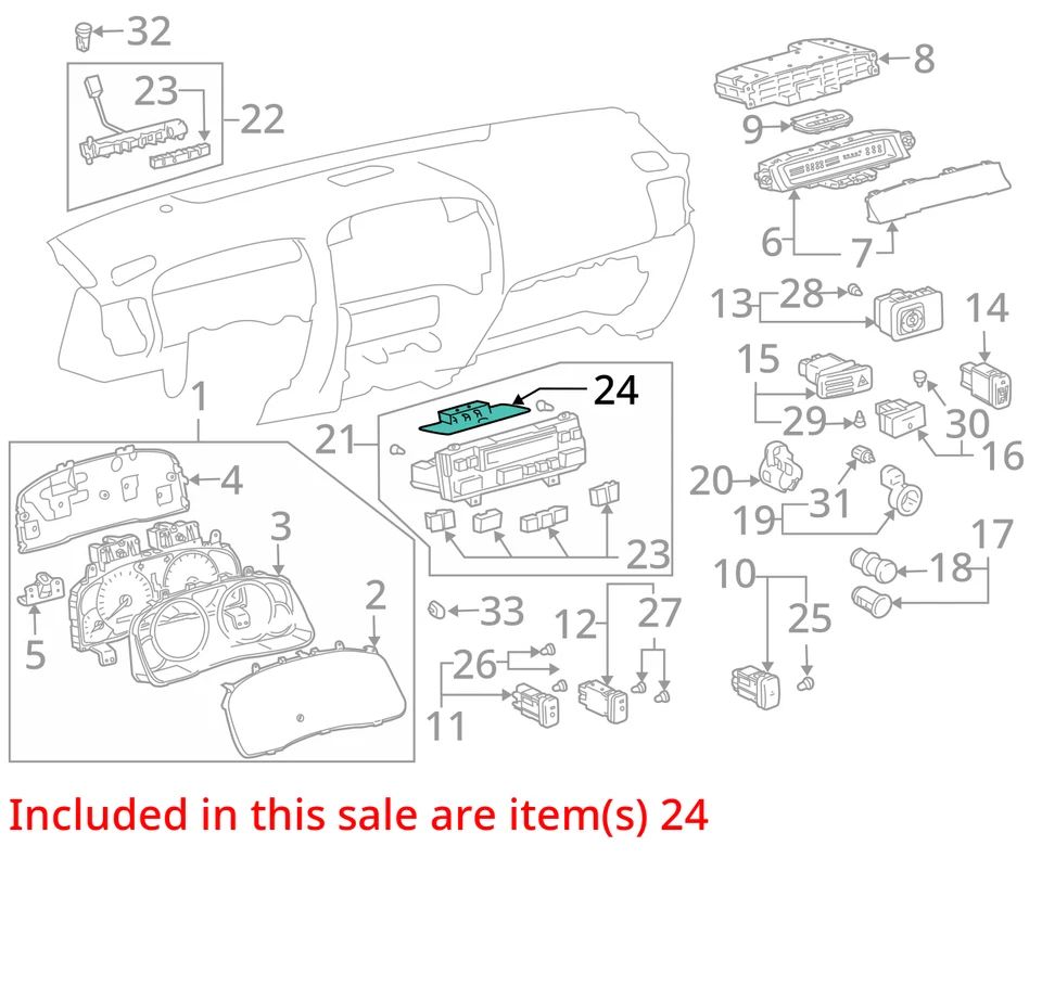 Lexus GX470 2006-2009 HVAC Climate Control Unit Non Navi 88650-60773 OEM Used - Image 4 of 4