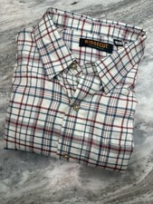 Ridgecut Toughwear Red Black Plaid Button Up Long Sleeve Flannel Adult XL NWT
