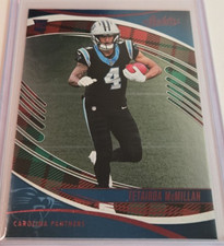 2025 Panini Absolute NFL Tetairoa McMillan Red & Green Holiday Foil Rookie #183