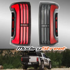 Alpharex Fit 2024 Toyota Tacoma NOVA-Series LED Black-Red Tail Lights Pair