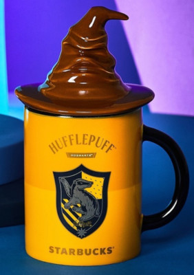 Starbucks Harry Potter Color-Changing Mug Hufflepuff 355ml with Sorting Hat Lid