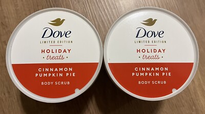 Dove Holiday Treats Body Scrub Cinnamon Pumpkin Pie 10.5 OZ Limited Edition (2)!