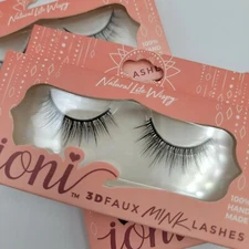 Ioni 3D Faux Mink Lashes 3 Boxes Natural Lite Wispy Hand Made Eyelashes Reusable
