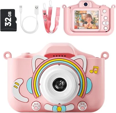 ZREE Kinderkamera Kinder Kamera 1080P 32GB SD Karte Selfie Digitalkamera Fotoapparat