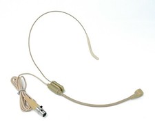 Cardioid Headset Microphone w/ 3-pin XLR Connector for AKG/Samson Wireless Beige