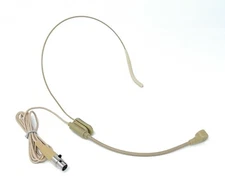 Cardioid Headset Microphone w/ 3-pin XLR Connector for AKG/Samson Wireless Beige