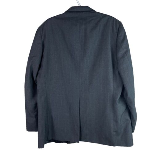 Vintage Polo Ralph Lauren University Wool Pin Stripe Blazer Jacket Mens 48L - Picture 2 of 4