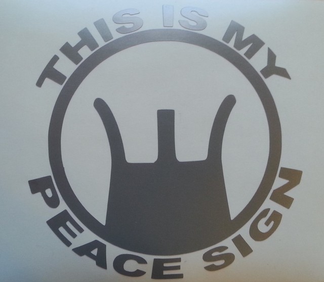 Weapon Sights Decal Peace Sign AR15 AK47 Gun Car Truck Window Vinyl