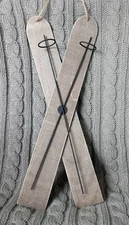 2021 Target Bullseye Playground Wood Skis  Holiday Christmas Decoration Brown 