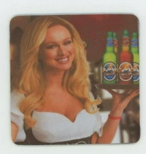 St Pauli Girl BEER COASTER - Sexy German Bar Maid - European Bier