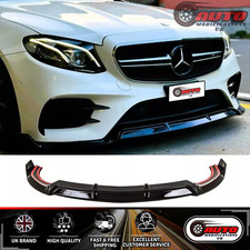 Mercedes E Klasse E43 E53 W213 AMG Line Front Splitter Spoiler Lippe Glanz Schwarz