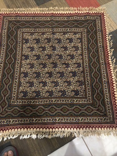 tapestry wall hanging Hand Made Paisley 35” X 35” Cotton Art New Table Cloth - Picture 8 of 9