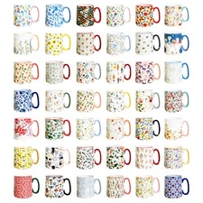 Bella Floral Coffee Mug 10 Strawberry Street 14 oz Colorful Flowers